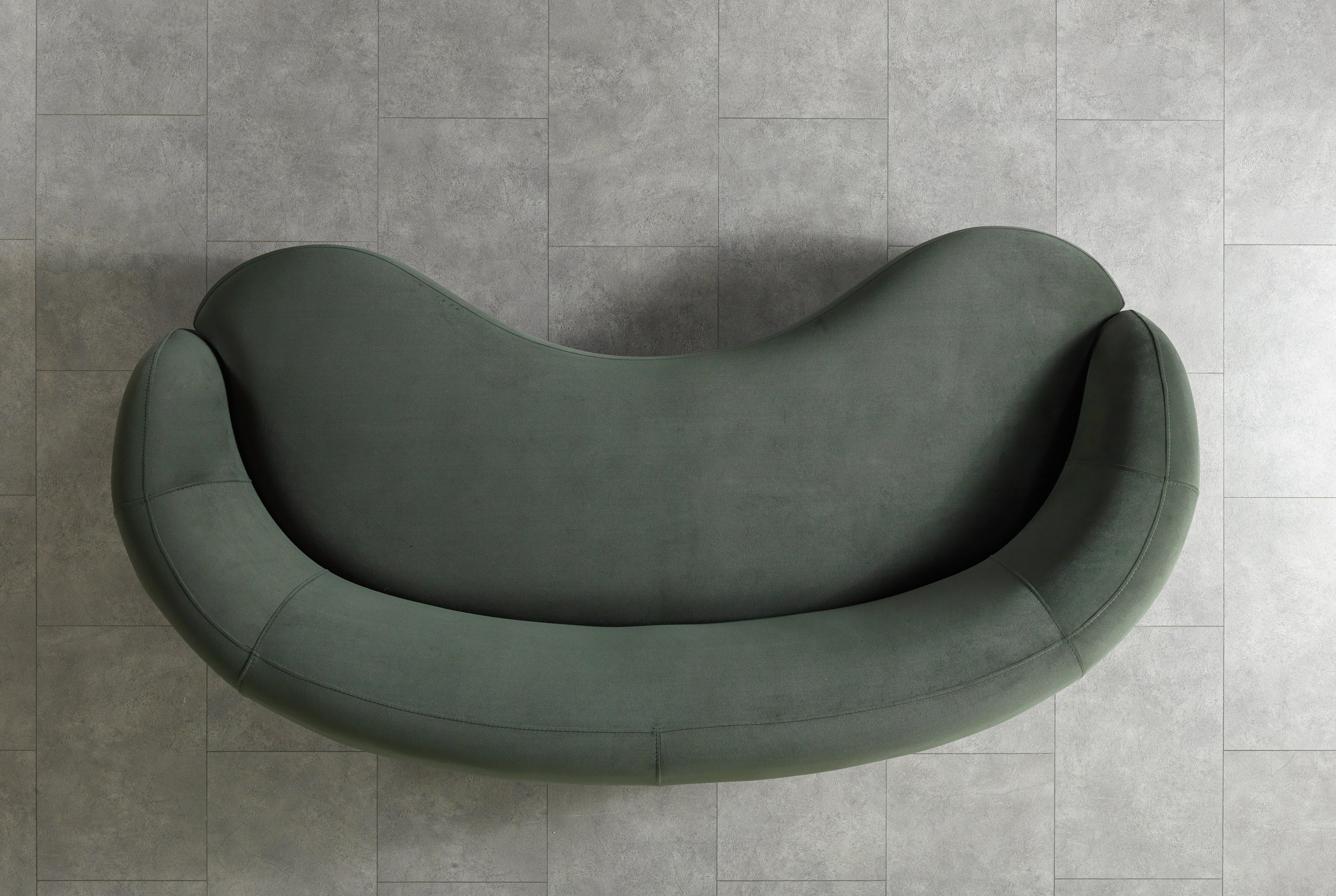 Bonita Green Velvet Sofa 91" - BONITAGREENVL-S