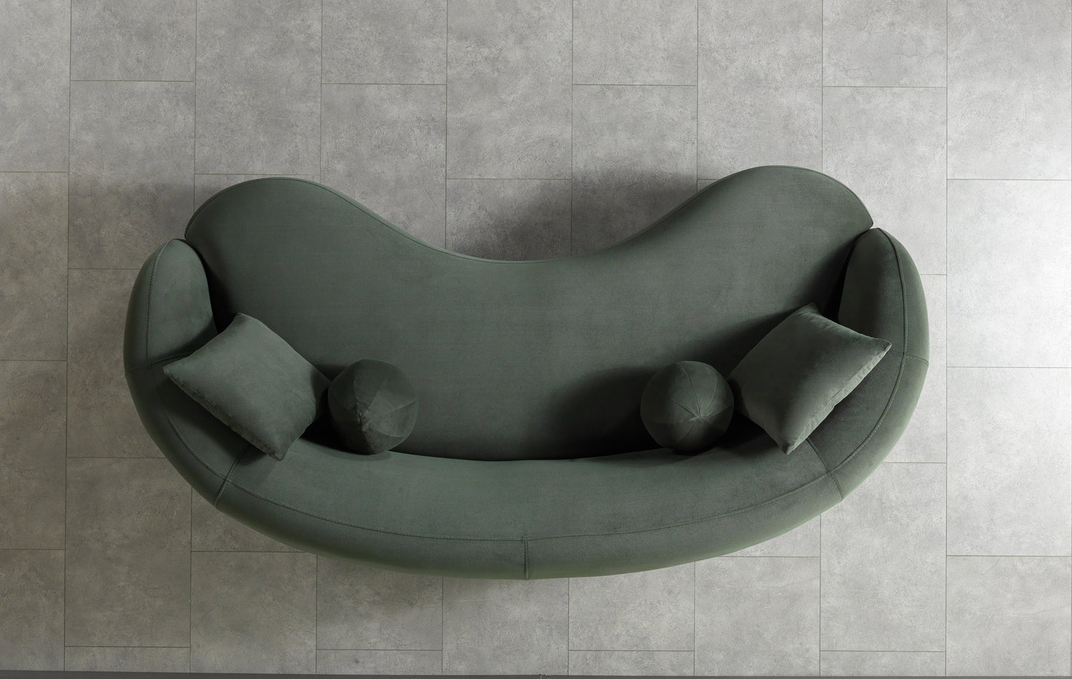 Bonita Green Velvet Sofa 91" &amp; Loveseat 81" [ETA: 9/10] - BONITAGREENVL-SL