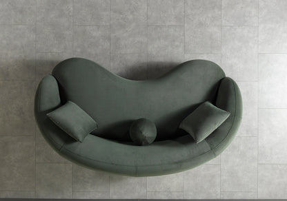 Bonita Green Velvet Sofa 91" &amp; Loveseat 81" [ETA: 9/10] - BONITAGREENVL-SL
