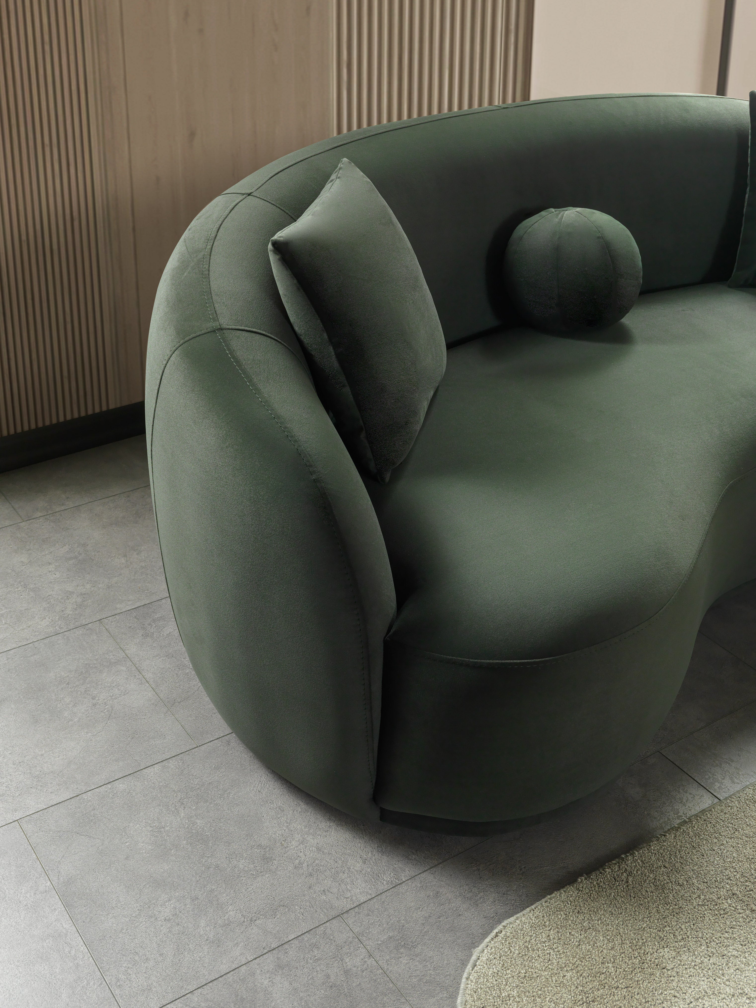 Bonita Green Velvet Sofa 91" &amp; Loveseat 81" [ETA: 9/10] - BONITAGREENVL-SL