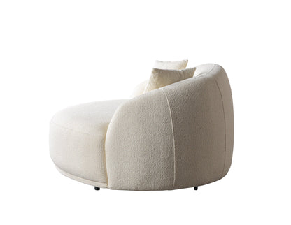 Bonita Ivory Boucle Round Sofa  71" - BONITAIVORY-RS