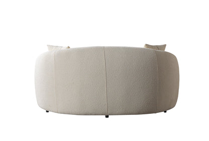Bonita Ivory Boucle Round Sofa  71" - BONITAIVORY-RS