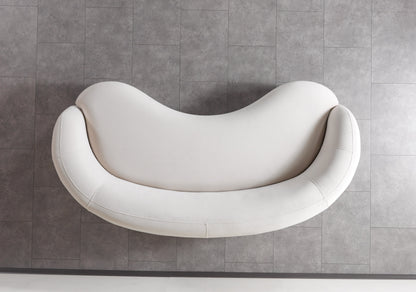 Bonita Ivory Velvet Sofa 91" - BONITAIVORYVL-S