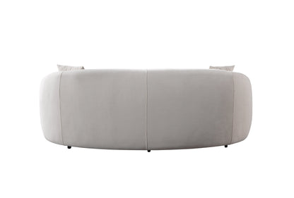 Bonita Ivory Velvet Sofa 91" - BONITAIVORYVL-S