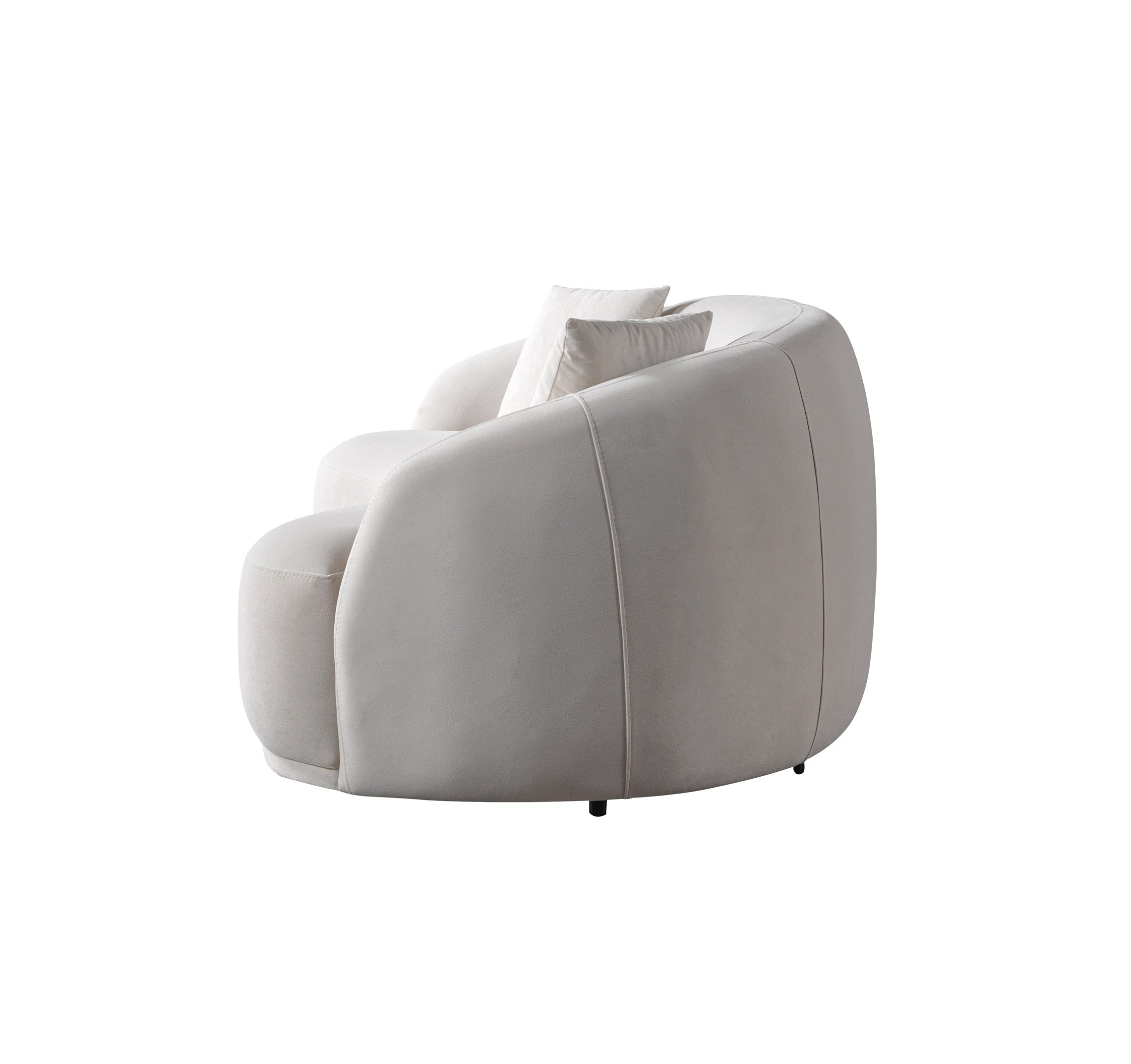 Bonita Ivory Velvet Sofa 91" &amp; Loveseat 81" - BONITAIVORYVL-SL