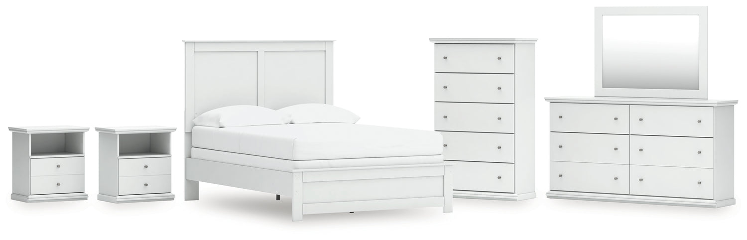 Bostwick Shoals Full Panel Bed, Dresser, Mirror, Chest, and 2 Nightstands - B139B62