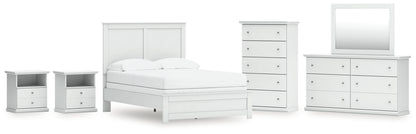Bostwick Shoals Full Panel Bed, Dresser, Mirror, Chest, and 2 Nightstands - B139B62