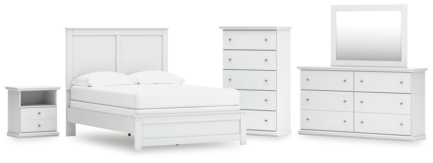 Bostwick Shoals Full Panel Bed, Dresser, Mirror, Chest, and Nightstand - B139B61