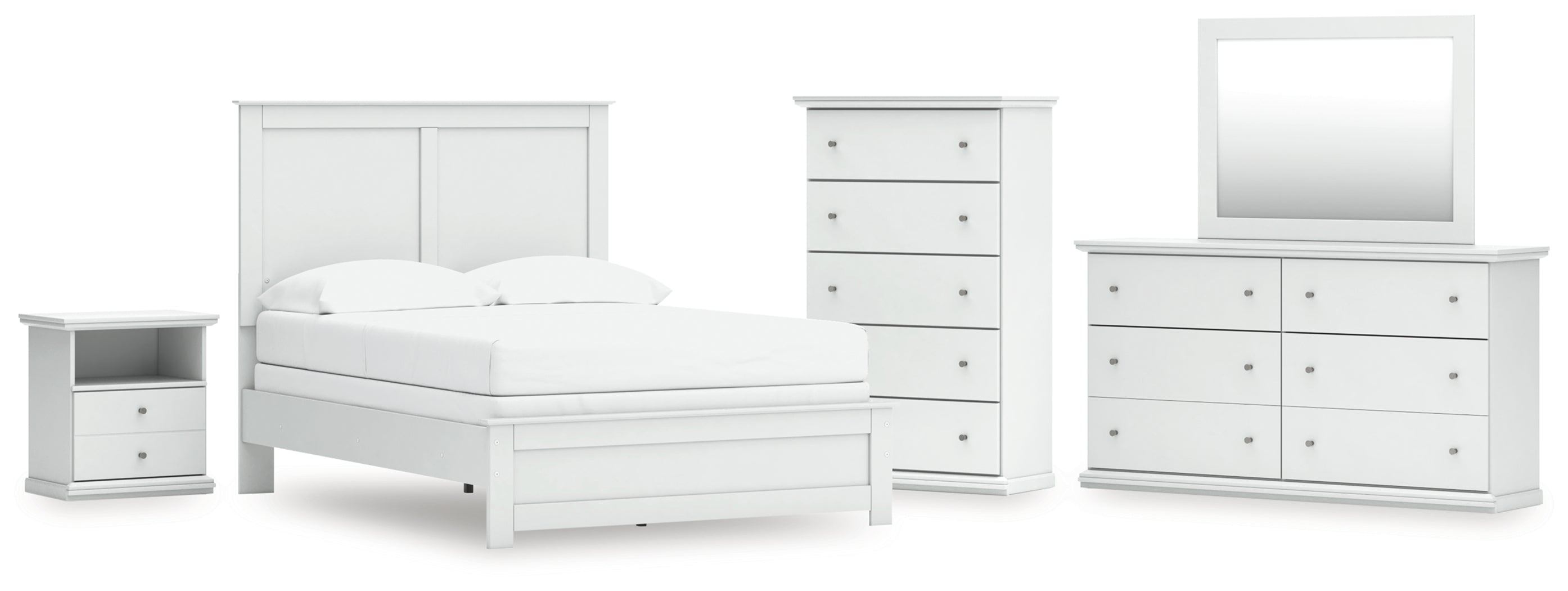 Bostwick Shoals Full Panel Bed, Dresser, Mirror, Chest, and Nightstand - B139B61