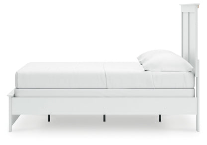 Bostwick Shoals Full Panel Bed with Dresser and Nightstand in White - PKG021570