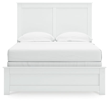 Bostwick Shoals Full Panel Bed with Dresser and Nightstand in White - PKG021570