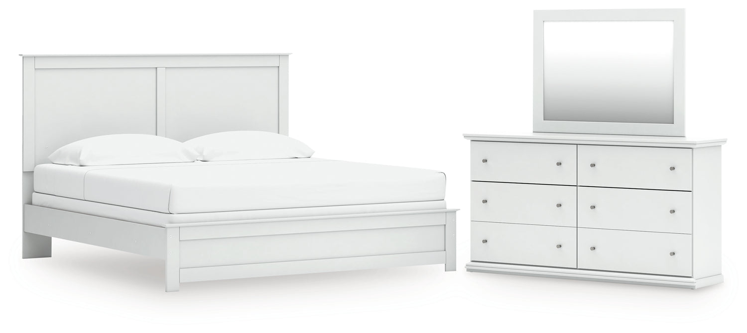 Bostwick Shoals King Panel Bed, Dresser and Mirror - B139B67