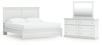 Bostwick Shoals King Panel Bed, Dresser and Mirror - B139B67