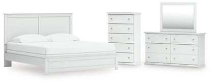 Bostwick Shoals King Panel Bed, Dresser, Mirror and Chest - B139B54