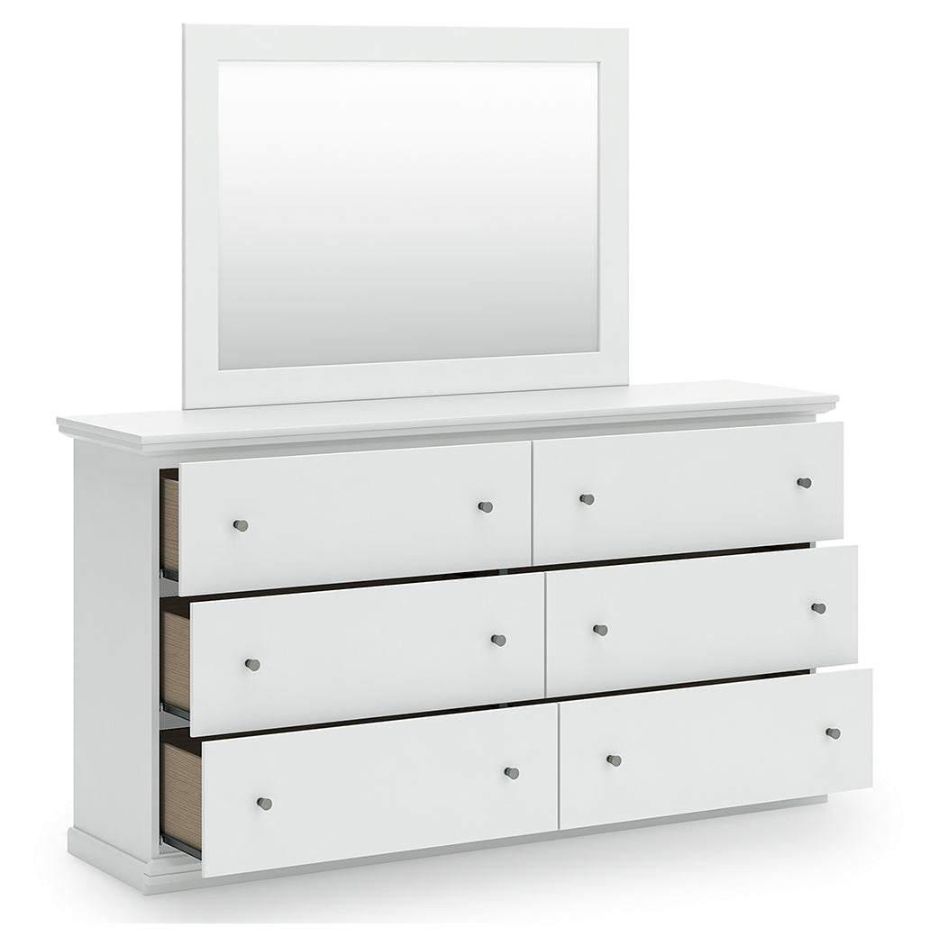 Bostwick Shoals King Panel Bed, Dresser, Mirror and Chest - B139B54