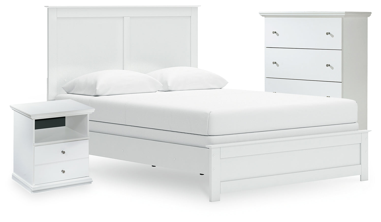 Bostwick Shoals Queen Panel Bed, Cheat and Nightstand - B139B68