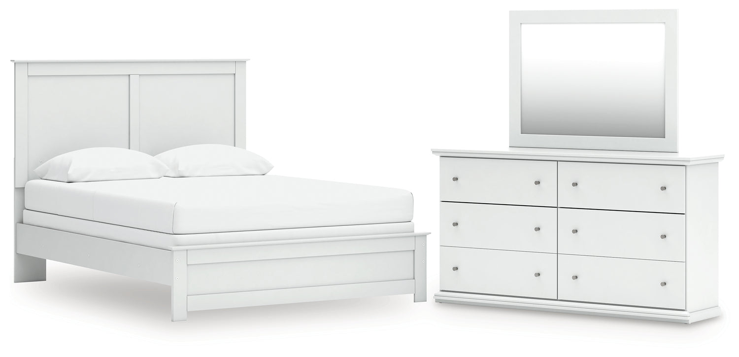 Bostwick Shoals Queen Panel Bed, Dresser and Mirror - B139B69