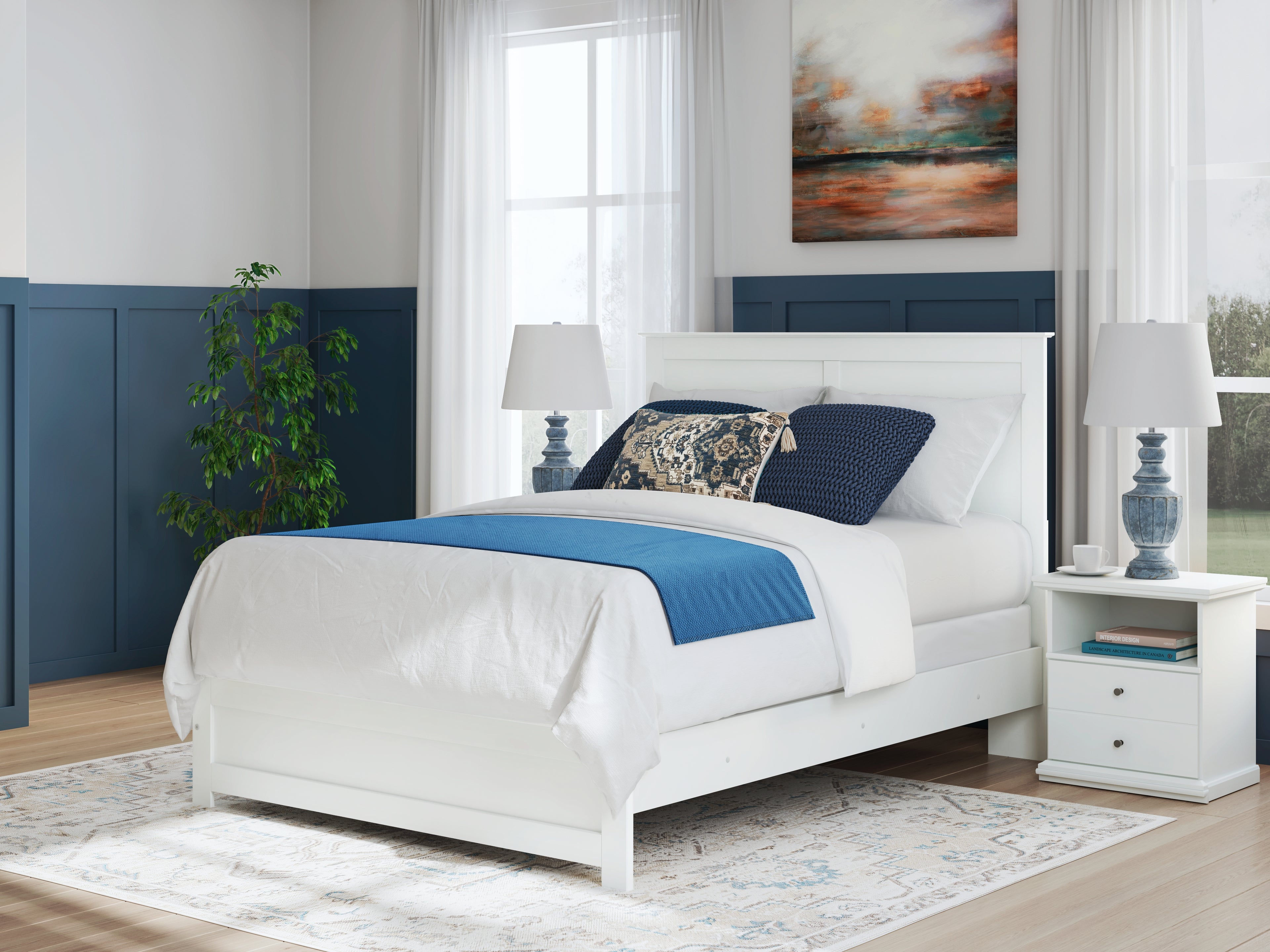 Bostwick Shoals Queen Panel Bed, Dresser, Mirror and 2 Nightstands - B139B50