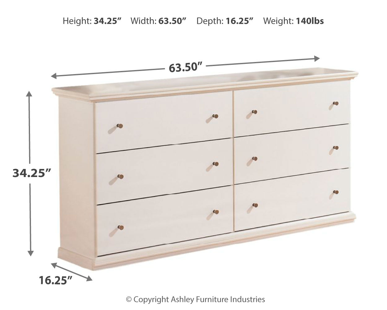 Bostwick Shoals Queen Panel Bed with Dresser and Nightstand in White - PKG021578