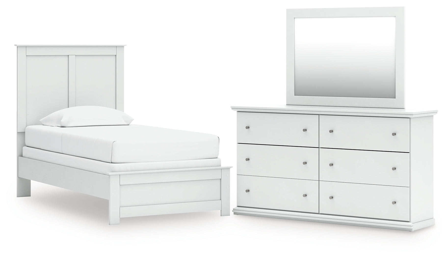 Bostwick Shoals Twin Panel Bed, Dresser and Mirror - B139B70