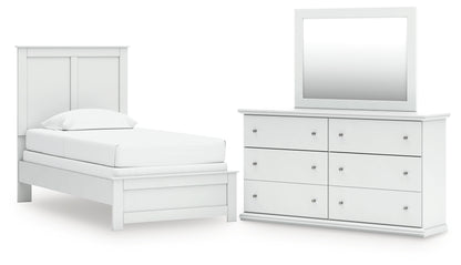 Bostwick Shoals Twin Panel Bed, Dresser and Mirror - B139B70