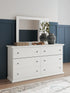 Bostwick Shoals White Dresser and Mirror - B139B40