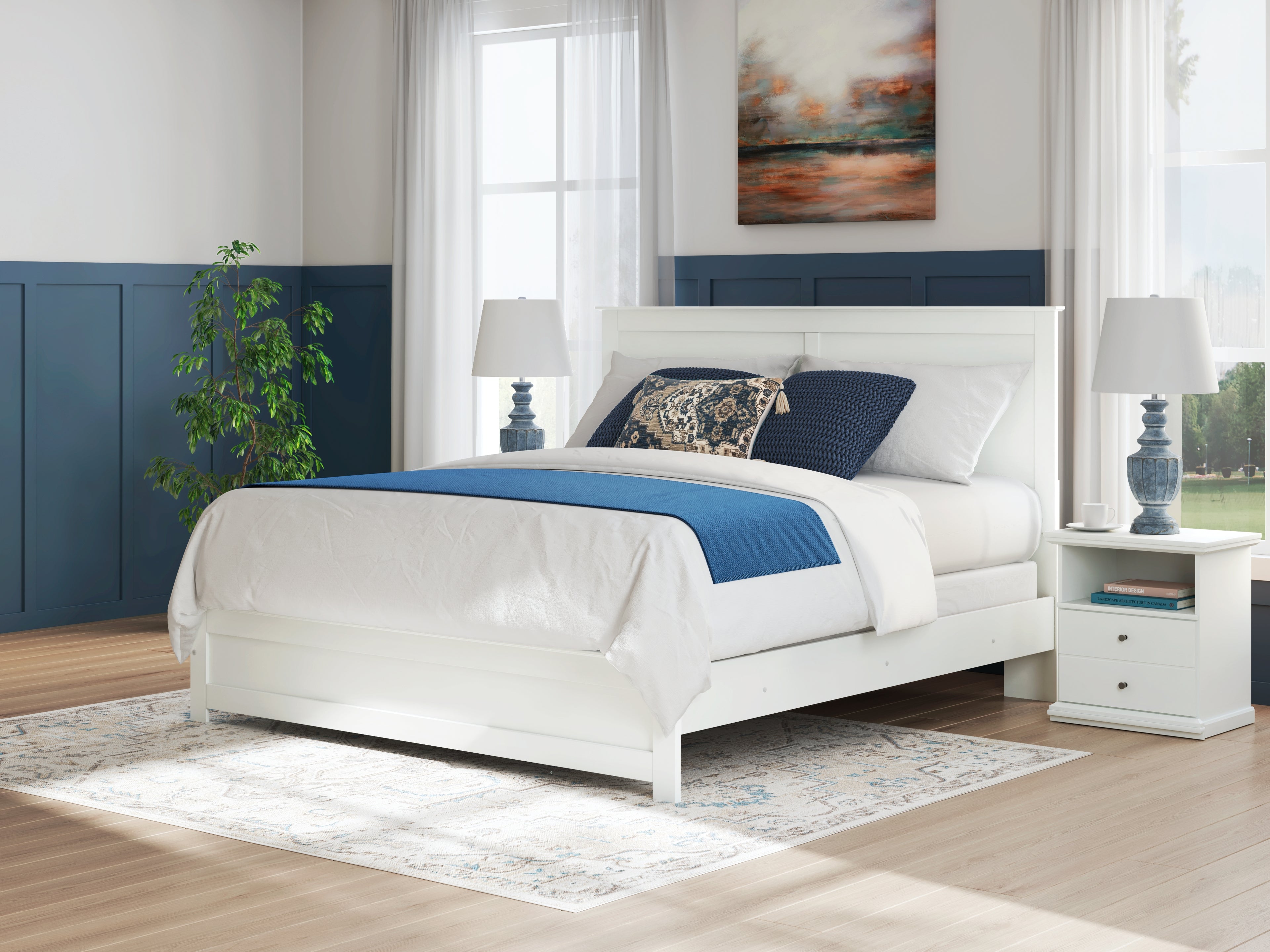 Bostwick Shoals White King Panel Bed - B139B47
