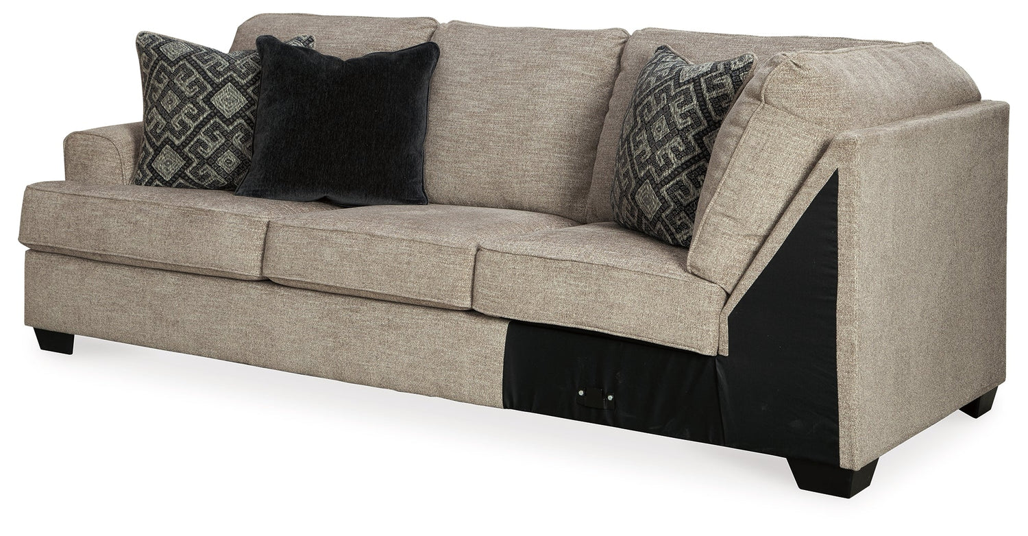Bovarian 2-Piece Sectional with Ottoman in Stone - PKG001481