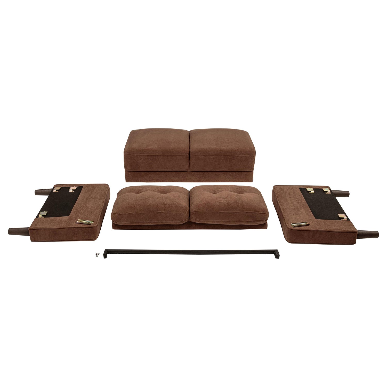 Bowen II 2-piece Fabric Upholstered Track Arm Sofa Set Rust - 509971-S2