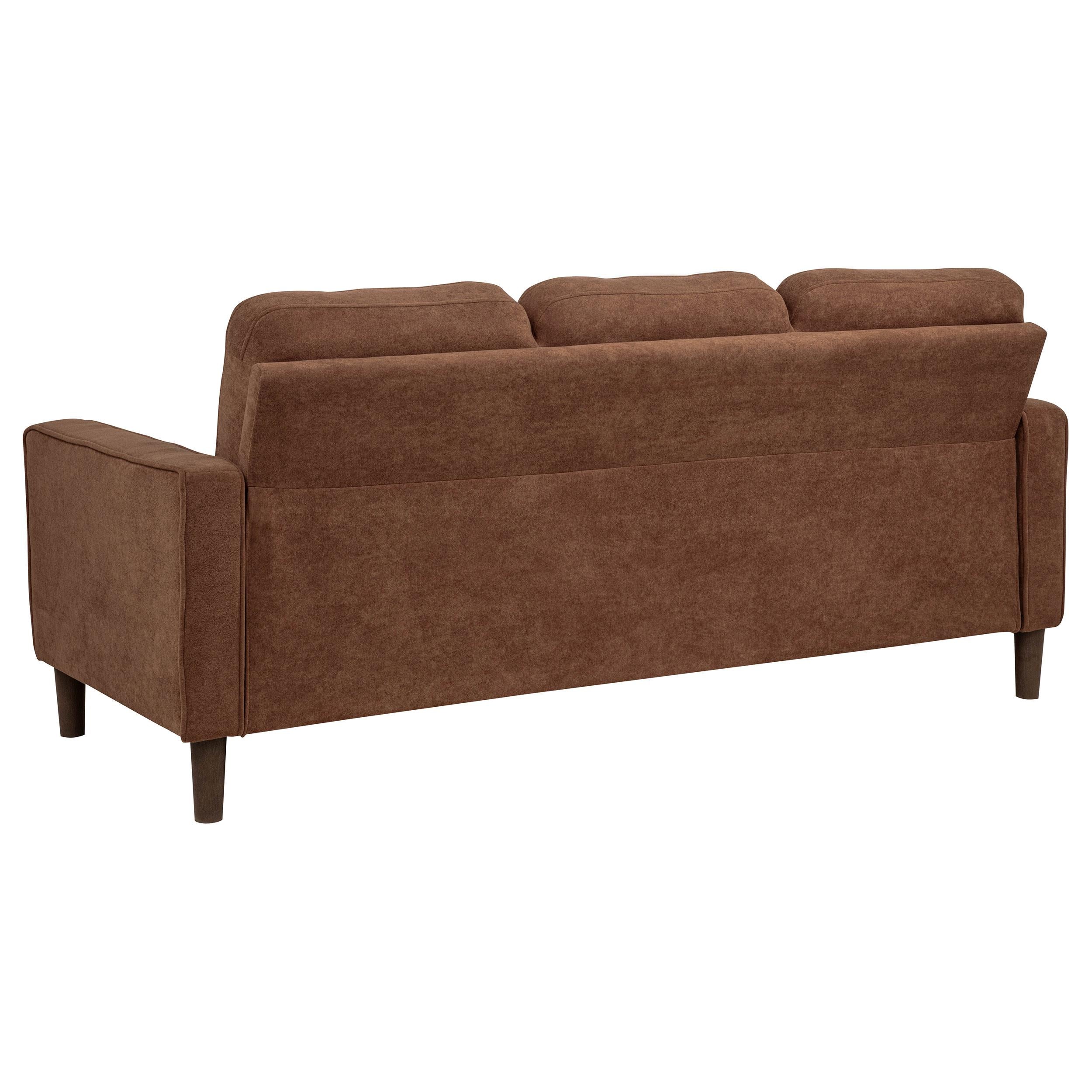 Bowen II 2-piece Fabric Upholstered Track Arm Sofa Set Rust - 509971-S2