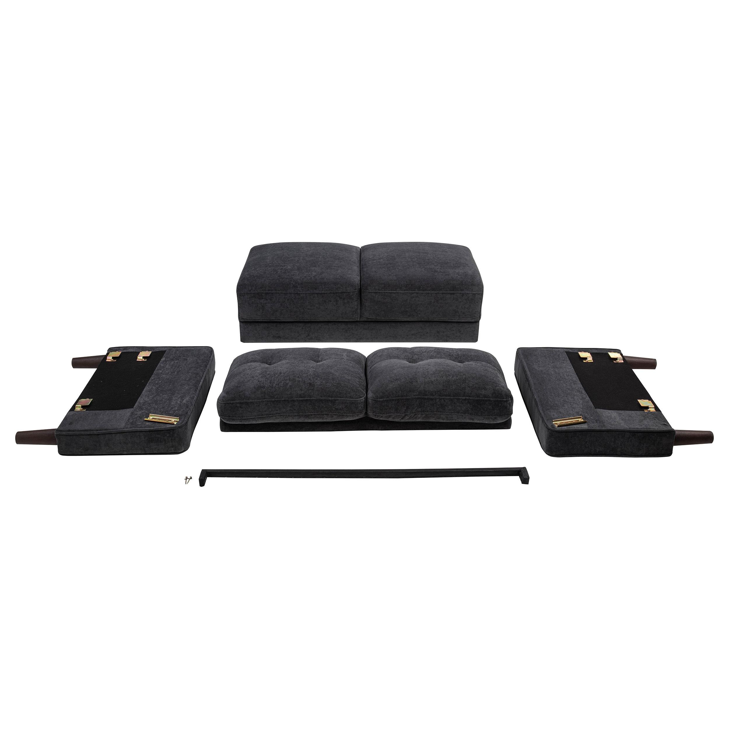 Bowen II 2-piece Upholstered Track Arm Sofa Set Steel Grey - 509981-S2
