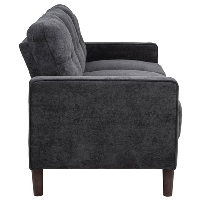 Bowen II 2-piece Upholstered Track Arm Sofa Set Steel Grey - 509981-S2