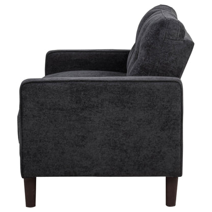 Bowen II Fabric Upholstered Track Arm Loveseat Steel Grey - 509982