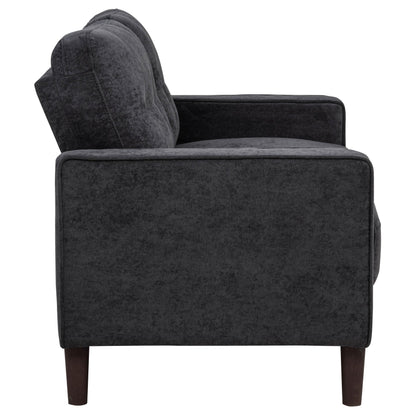 Bowen II Fabric Upholstered Track Arm Loveseat Steel Grey - 509982