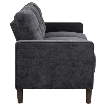 Bowen II Fabric Upholstered Track Arm Sofa Steel Grey - 509981
