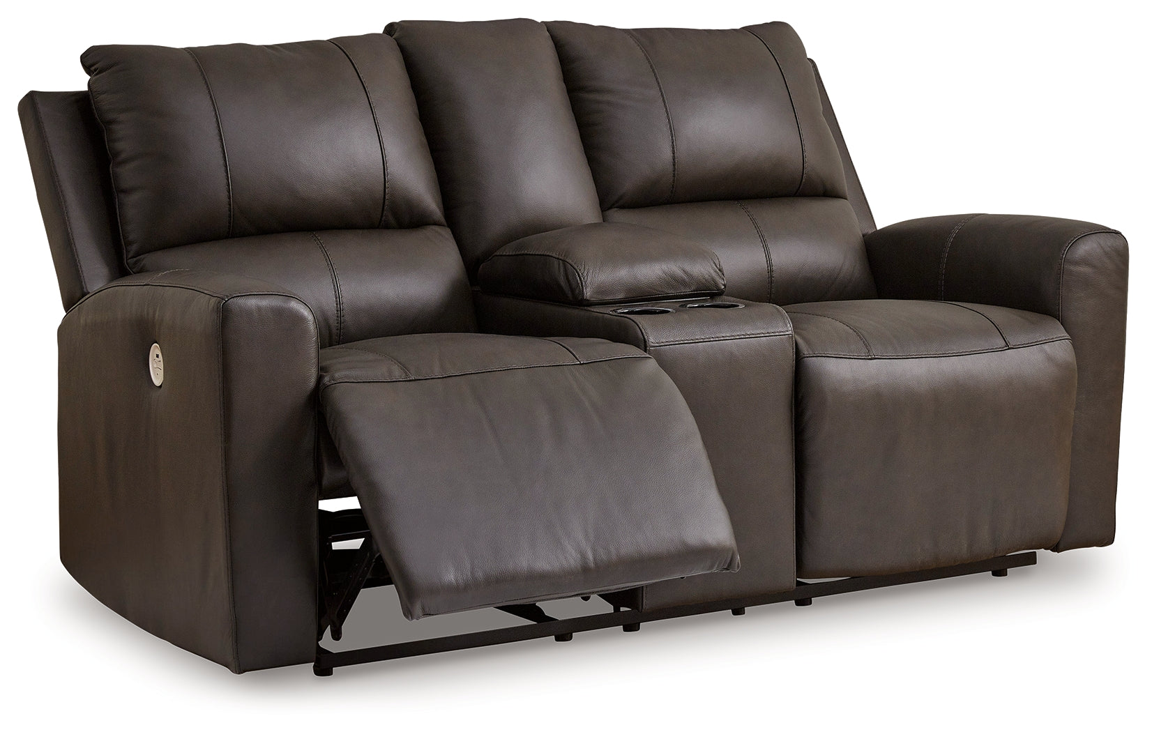 Boxmere Storm Power Reclining Loveseat with Console - U1310096