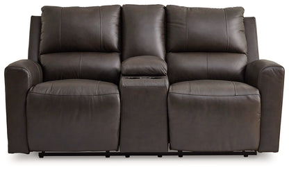 Boxmere Storm Power Reclining Loveseat with Console - U1310096