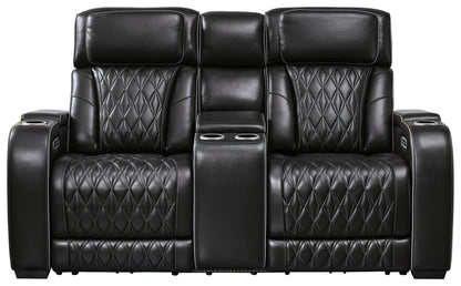 Boyington Sofa, Loveseat and Recliner in Black - PKG016539