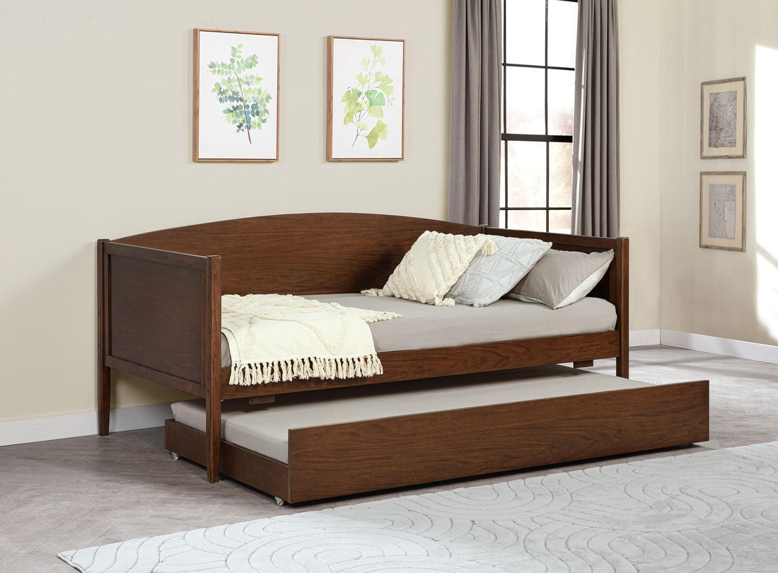 Bozeman Wood Twin Daybed With Trundle Medium Walnut - 300686