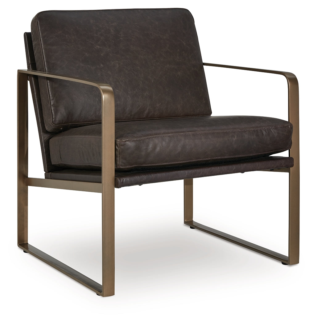 Bradett Dark Brown/Gold Finish Accent Chair - A3000763