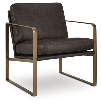 Bradett Dark Brown/Gold Finish Accent Chair - A3000763