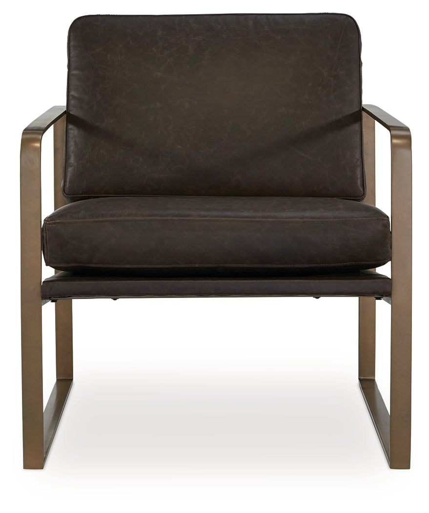 Bradett Dark Brown/Gold Finish Accent Chair - A3000763