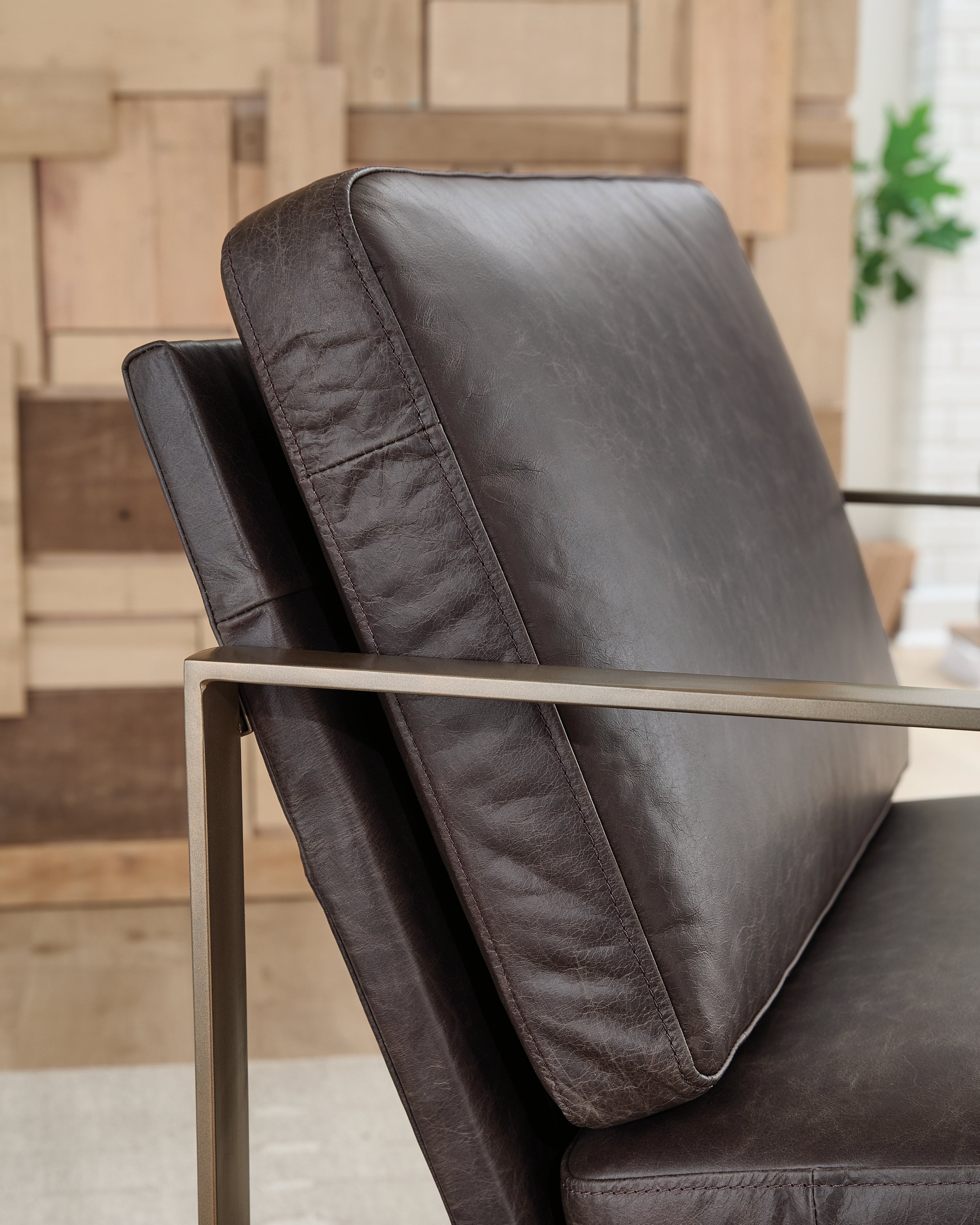 Bradett Dark Brown/Gold Finish Accent Chair - A3000763