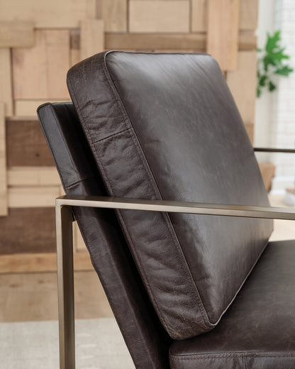 Bradett Dark Brown/Gold Finish Accent Chair - A3000763