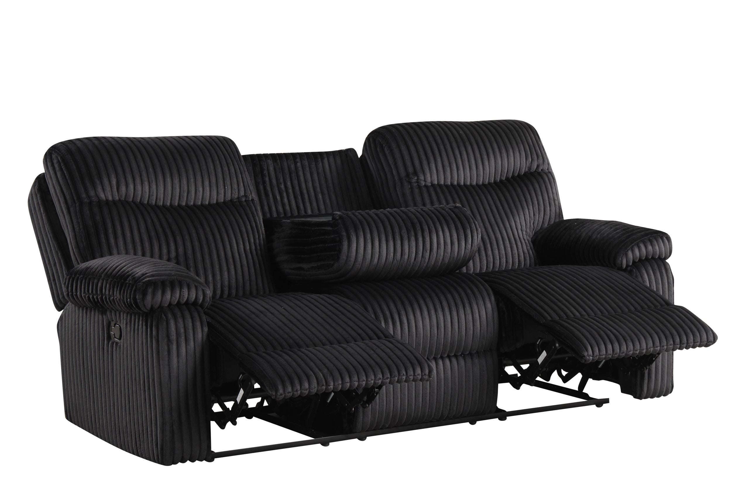 BRAVO - Black 3pc Reclining Set - BRAVO BLACK