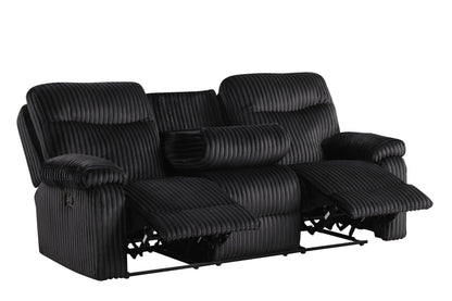 BRAVO - Black 3pc Reclining Set - BRAVO BLACK