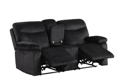BRAVO - Black 3pc Reclining Set - BRAVO BLACK