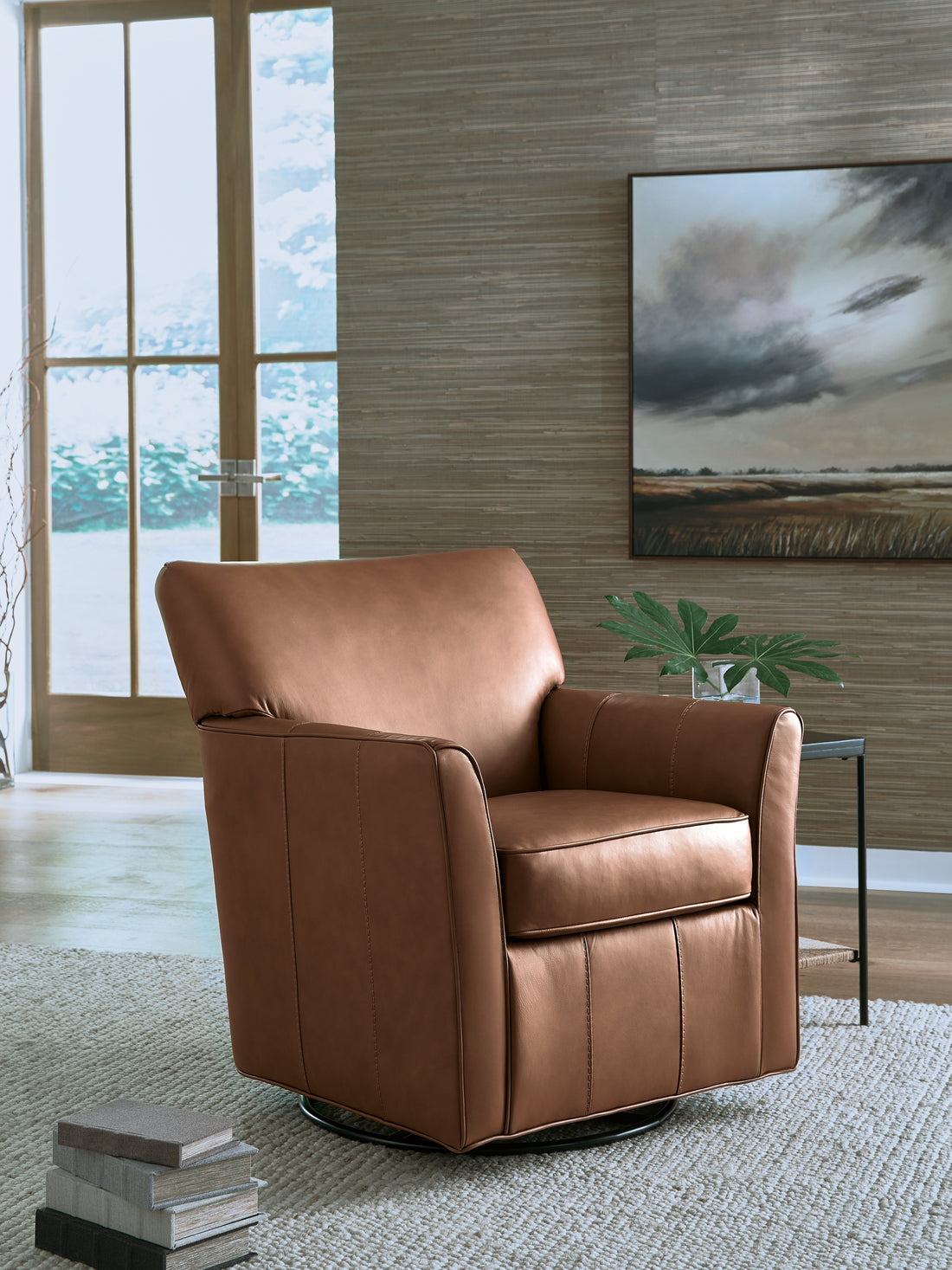 Braydunn Caramel Swivel Glider Accent Chair - A3000821