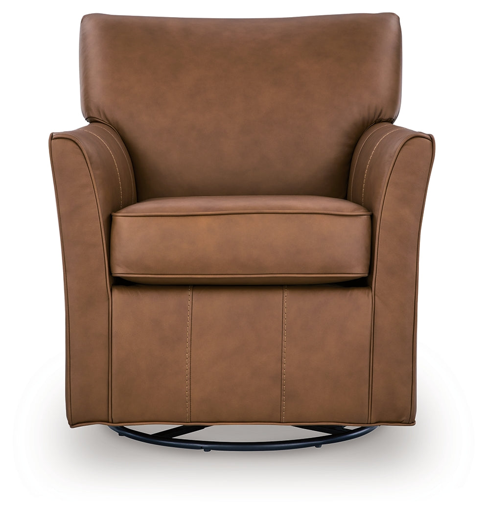 Braydunn Caramel Swivel Glider Accent Chair - A3000821