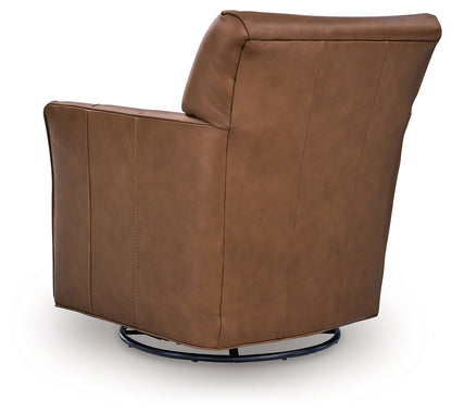 Braydunn Caramel Swivel Glider Accent Chair - A3000821